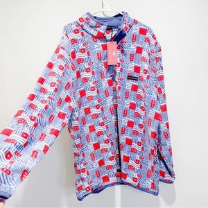 NWT Southern Marsh  Star-Spangled Fleece Pullover XL
